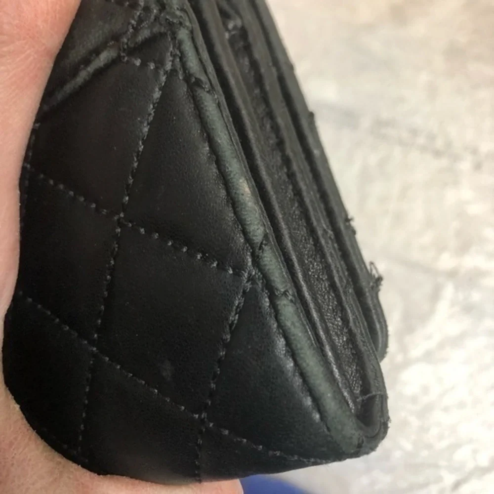 Michael kors black quilted wallet